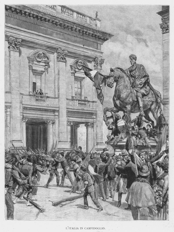 Italien i Campidoglio (gravyr) av Edouardo Matania