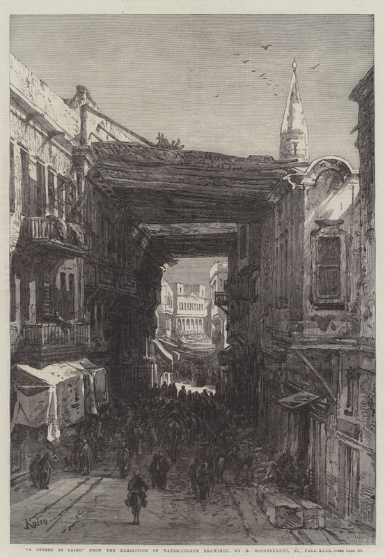 En gata i Kairo av Eduard Hildebrandt