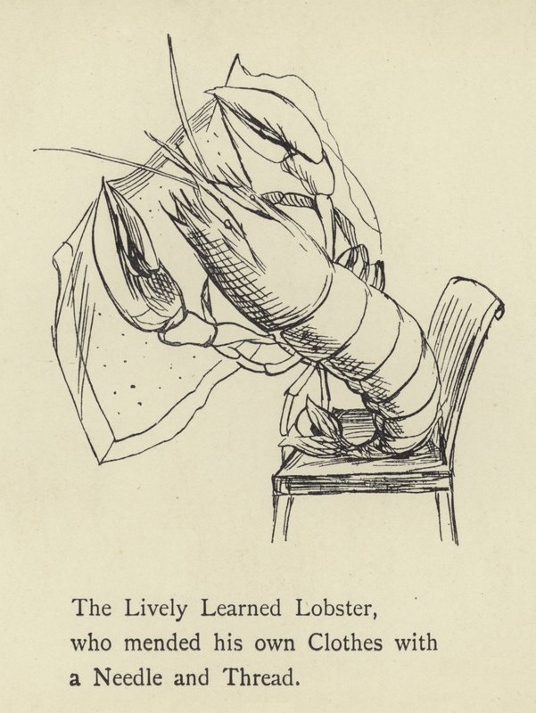 Den livligt lärda hummern av Edward Lear