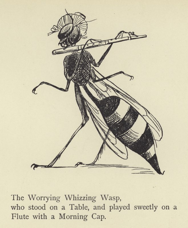 Den oroliga, vimlande getingen av Edward Lear