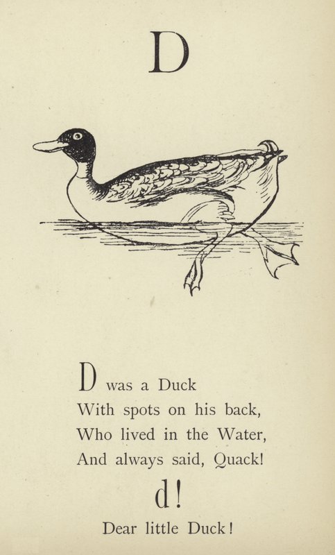 Bokstaven D av Edward Lear