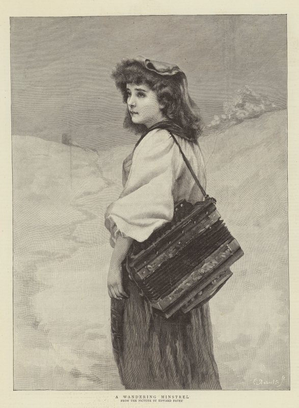 En vandrande Minstrel av Edward Patry