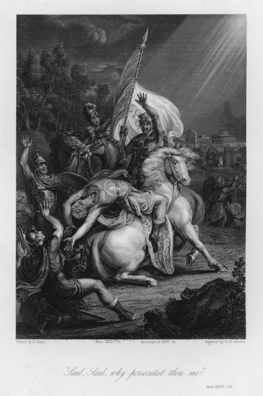 Sauls omvändelse, Apostlagärningarna XXVI av Edward (after) Dayes