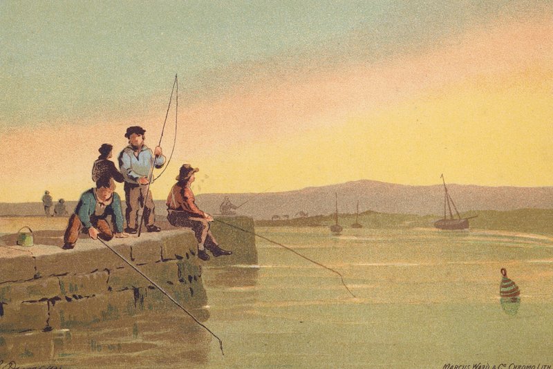 Piren vid Berwick (färglitografi) av Edward (after) Duncan