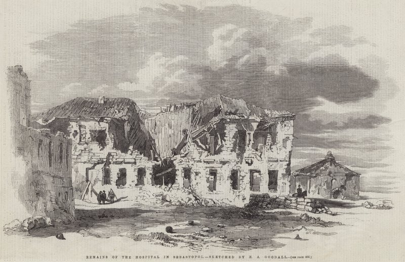 Resterna av sjukhuset i Sebastopol av Edward Angelo Goodall