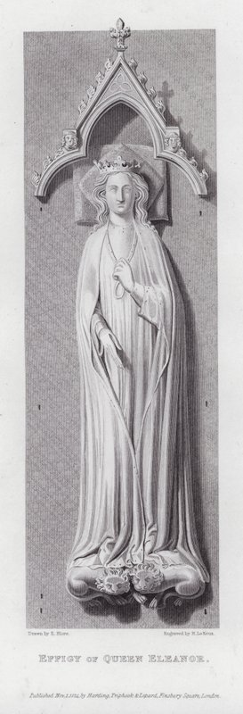 Bild av drottning Eleanor (gravyr) av Edward Blore