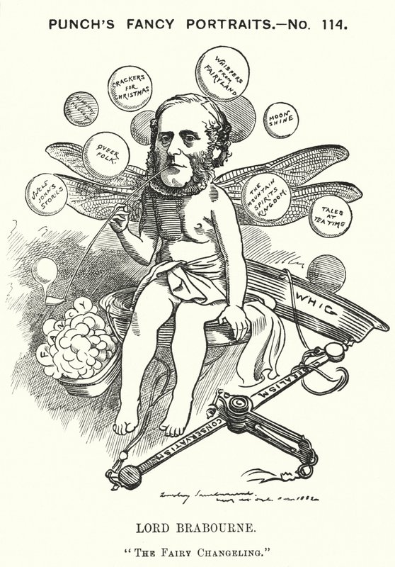 Punch tecknad: Edward Knatchbull-Hugessen av Edward Linley (after) Sambourne