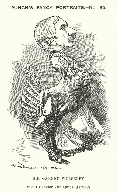 Punch tecknad: Garnet Wolseley av Edward Linley (after) Sambourne