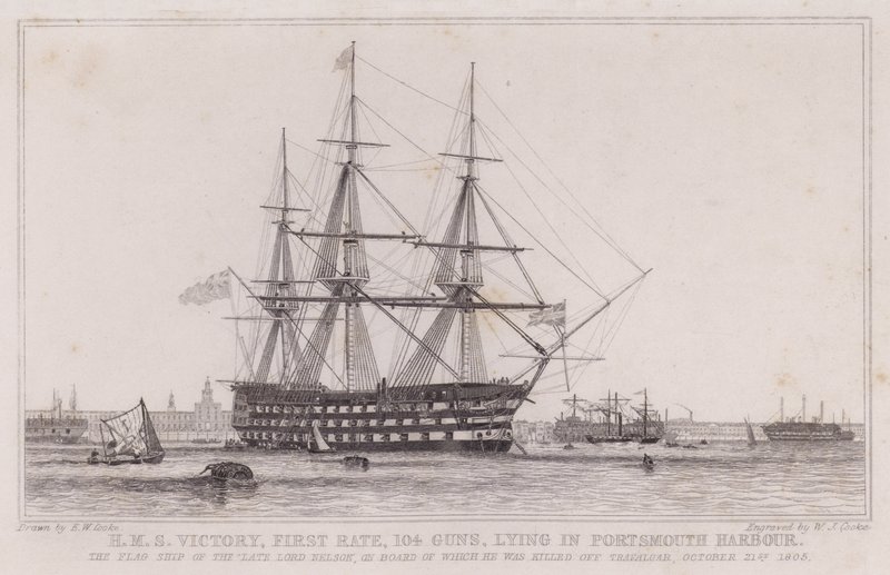 HMS Victory, förstklassig av Edward William (after) Cooke