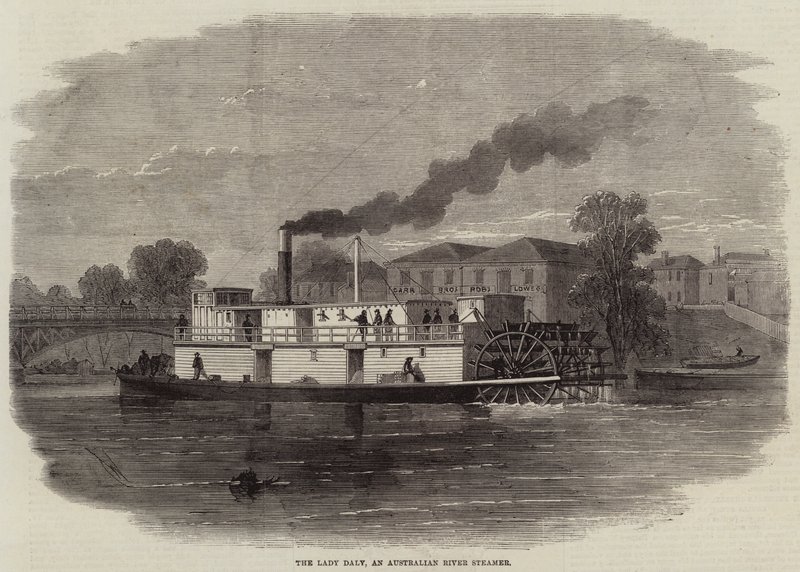 Lady Daly, en australiensisk flodångare av Edwin Weedon