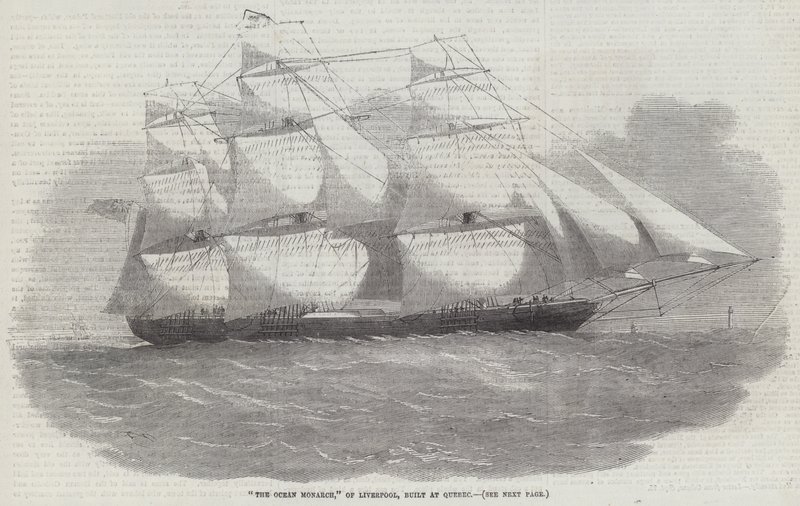 Ocean Monarch, Liverpool, byggd i Quebec av Edwin Weedon