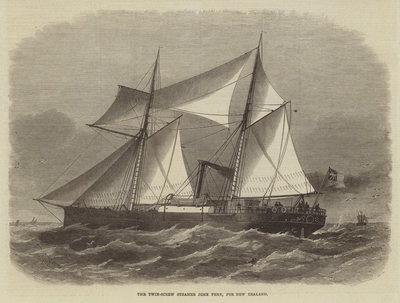 Twin-Screw Steamer John Penn, för Nya Zeeland av Edwin Weedon