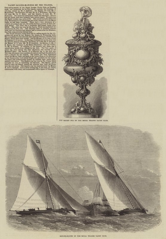 Yachtsegling-matcher på Themsen av Edwin Weedon