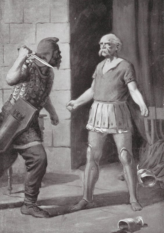 Mithradates död (litografi) av Edwin A. Morrow