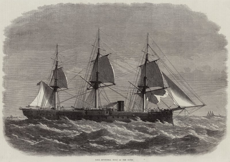 HMS Invincible, byggd på Clyde av Edwin Weedon