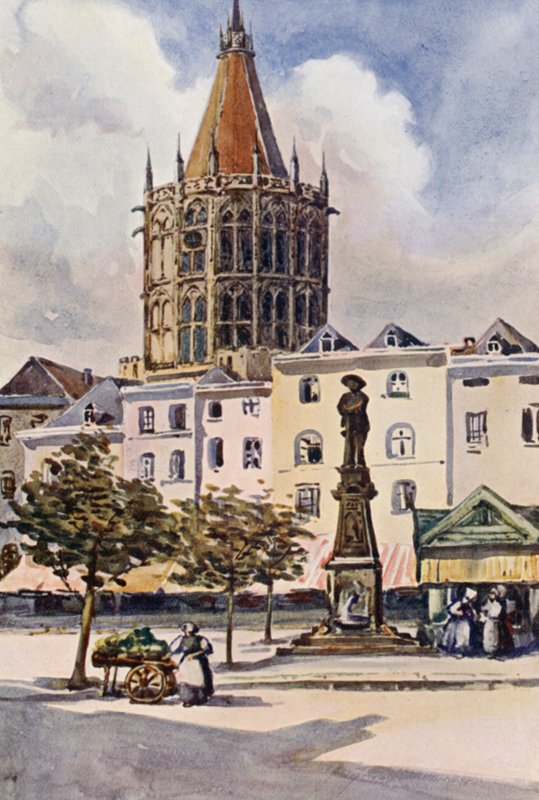 Rhen: Koln, Köln (färglitografi) av Effie Jardine