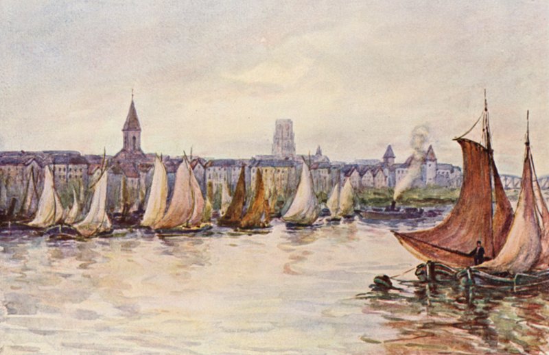 Rhen: Rotterdam (färglitografi) av Effie Jardine