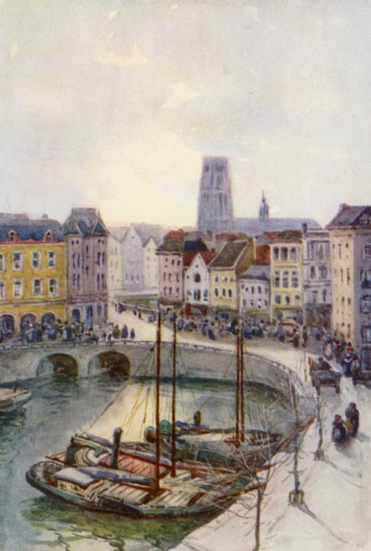 Rhen: Rotterdam (färglitografi) av Effie Jardine