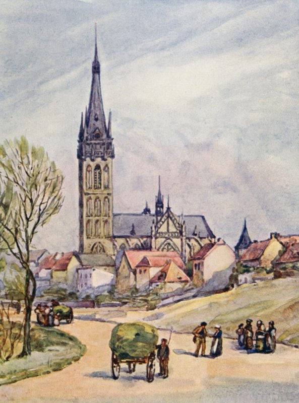 Rhen: Wesel (färglitografi) av Effie Jardine