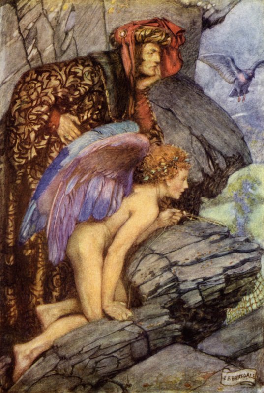En ljus kvinna (färg litho) av Eleanor Fortescue Brickdale
