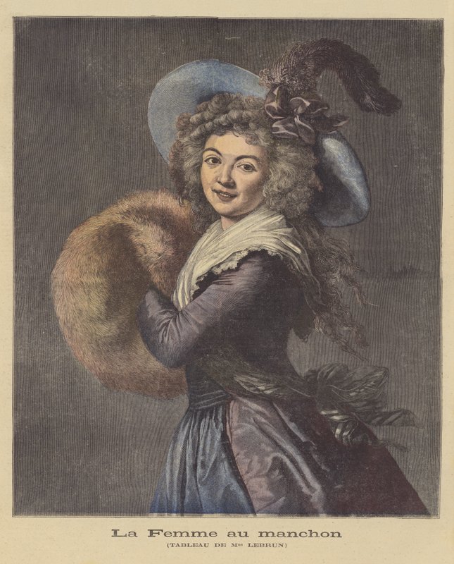 Damen med muffen av Elisabeth Louise Vigee Lebrun