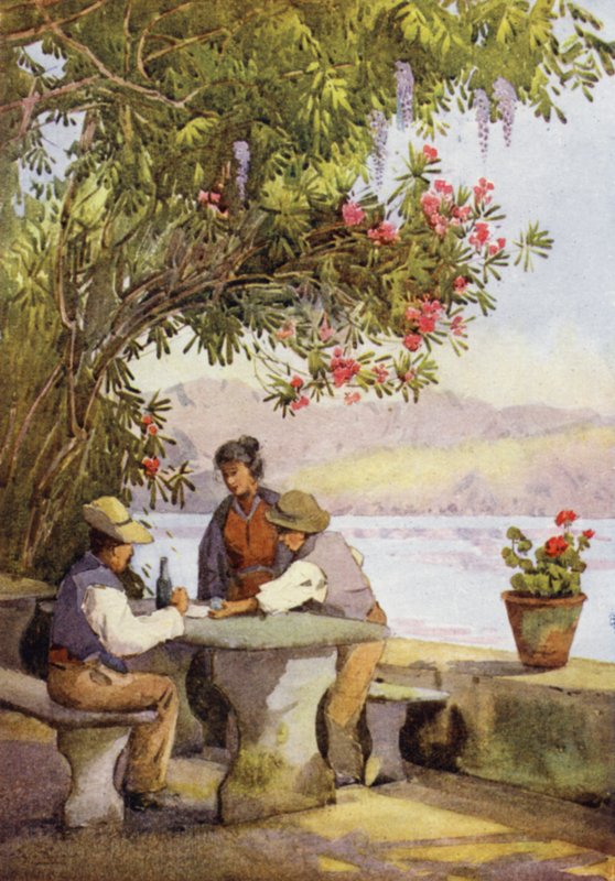 A Restaurant (färg litho) av Ella Du Cane