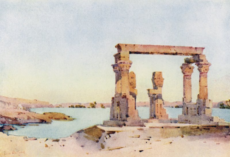 Kertassi-templet, Nubia (färg litho) av Ella Du Cane