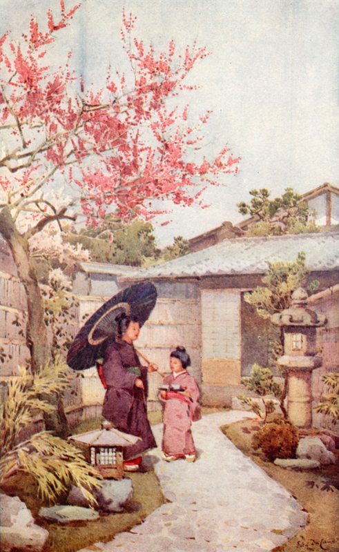 Kobai Plum Blossom (färg litho) av Ella Du Cane