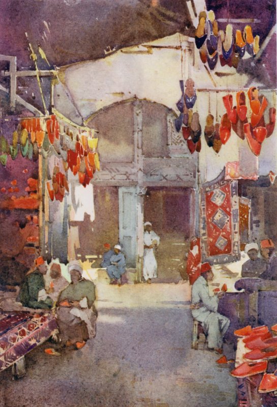 Skobasaren, Kairo (färg litho) av Ella Du Cane