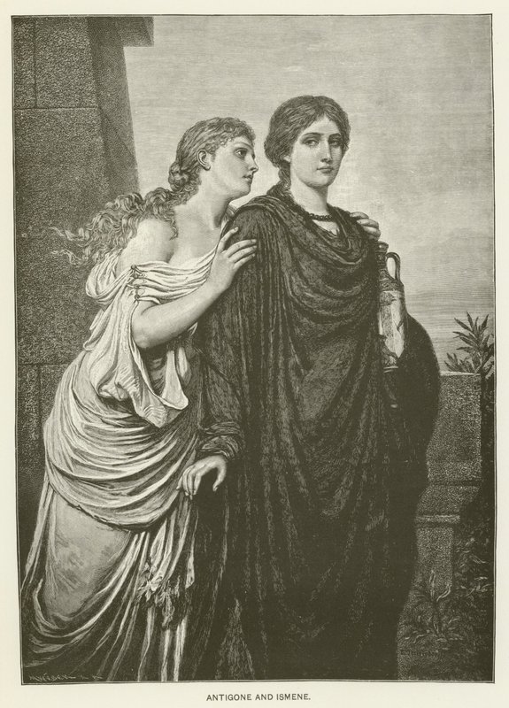Antigone och Ismene av Emil Teschendorff