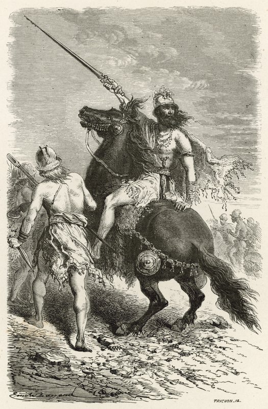 Krigare på järnåldern av Emile Antoine Bayard