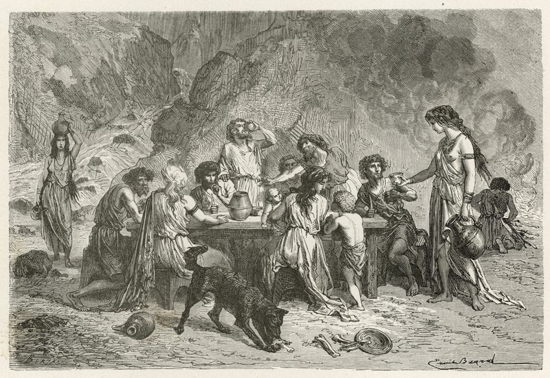 En måltid på bronsåldern av Emile Antoine Bayard