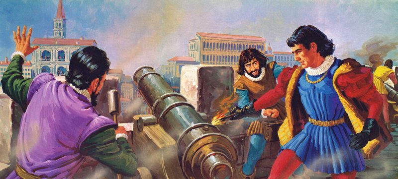 Benvenuto Cellini, guldsmed som ansvarar för vapnen av English School