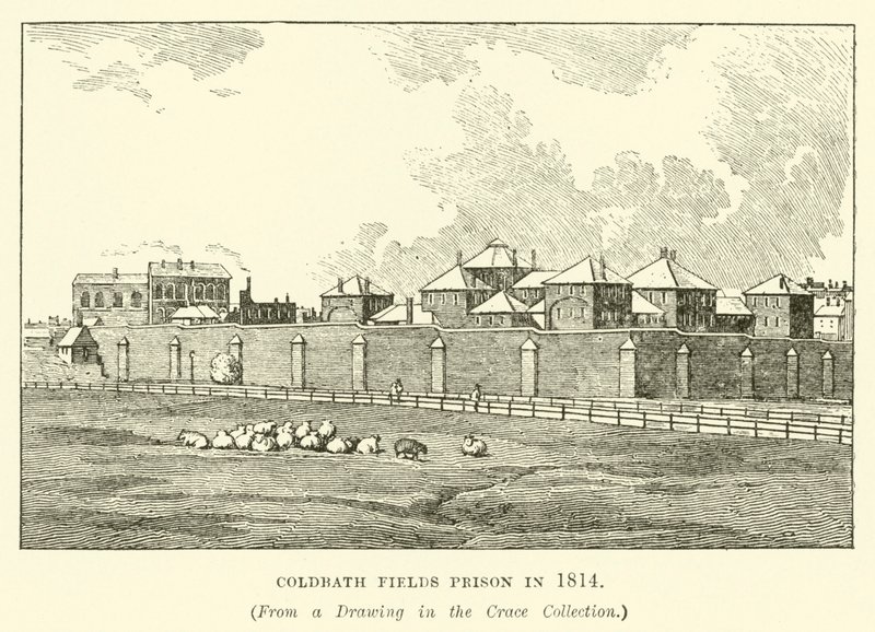 Coldbath Fields Prison 1814 av English School