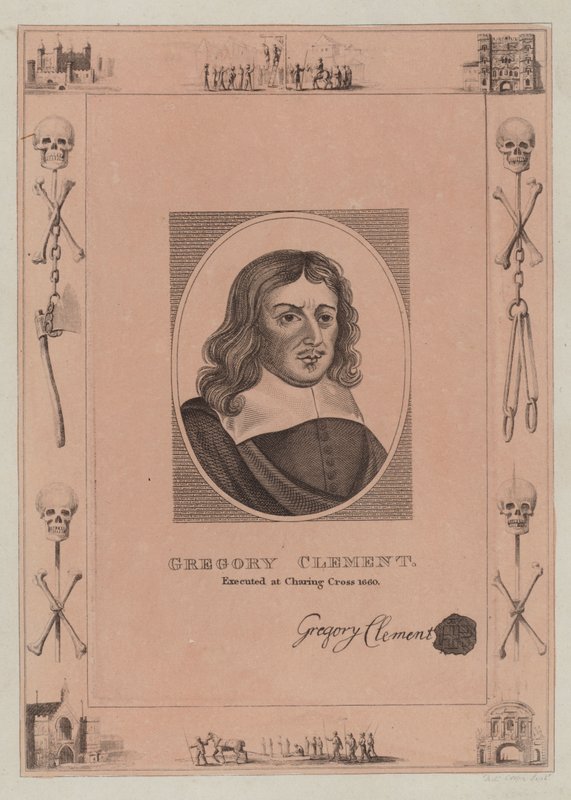 Gregory Clement, avrättad vid Charing Cross 1660 av English School