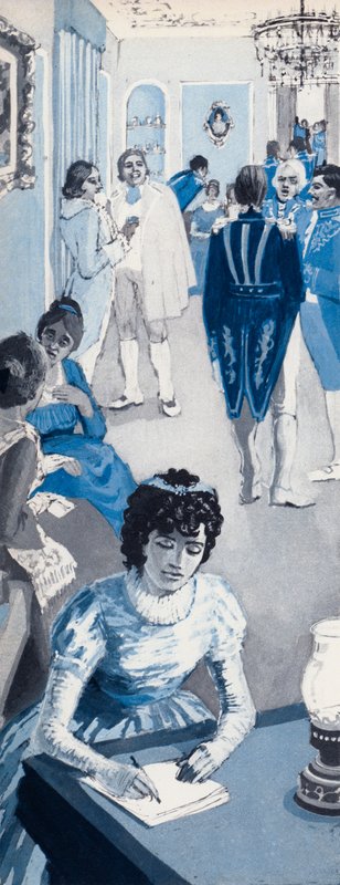 Jane Austen gick ofta in i ett hörn för att skriva ner småbitar av samtal av English School