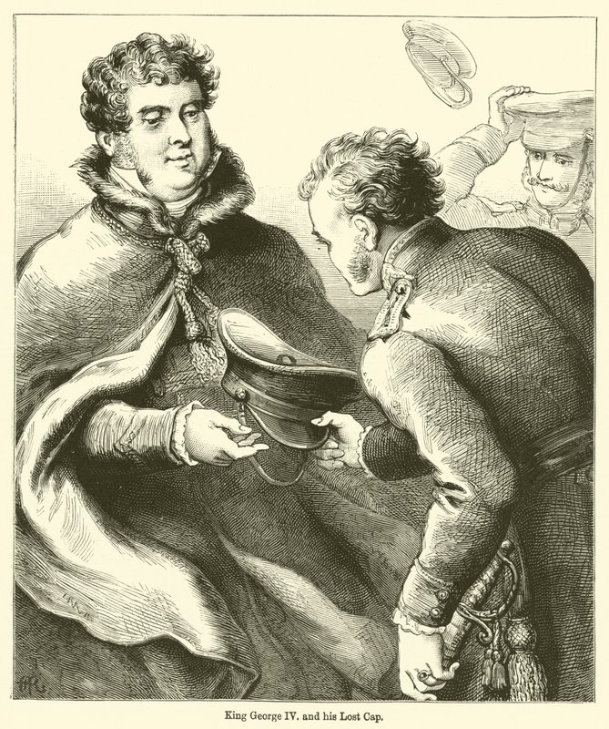 Kung George IV och hans förlorade mössa av English School