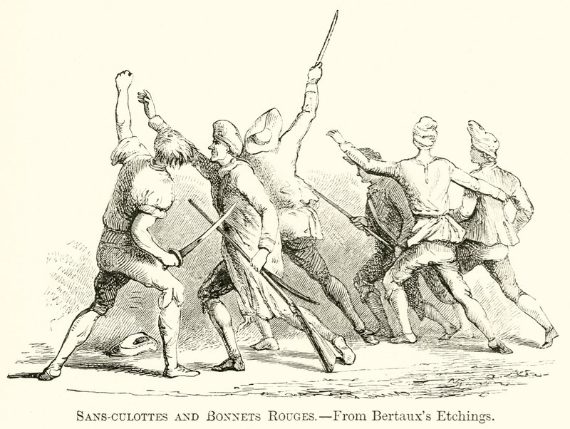 Sans-Culottes och Red Bonnets av English School