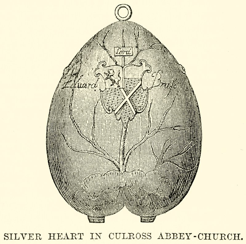 Silverhjärta i Culross Abbey-Church av English School