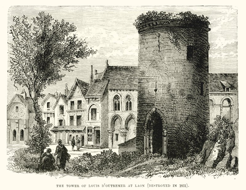 Louis Doutremers torn i Laon (förstört 1831) av English School