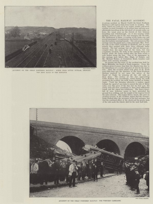 Olycka på Great Northern Railway av English Photographer