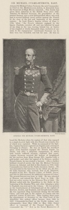 Amiral Sir Michael Culme-Seymour, baronet av English Photographer