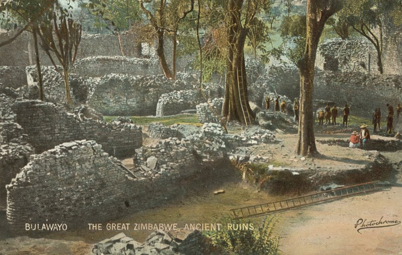Forntida ruiner av Great Zimbabwe av English Photographer