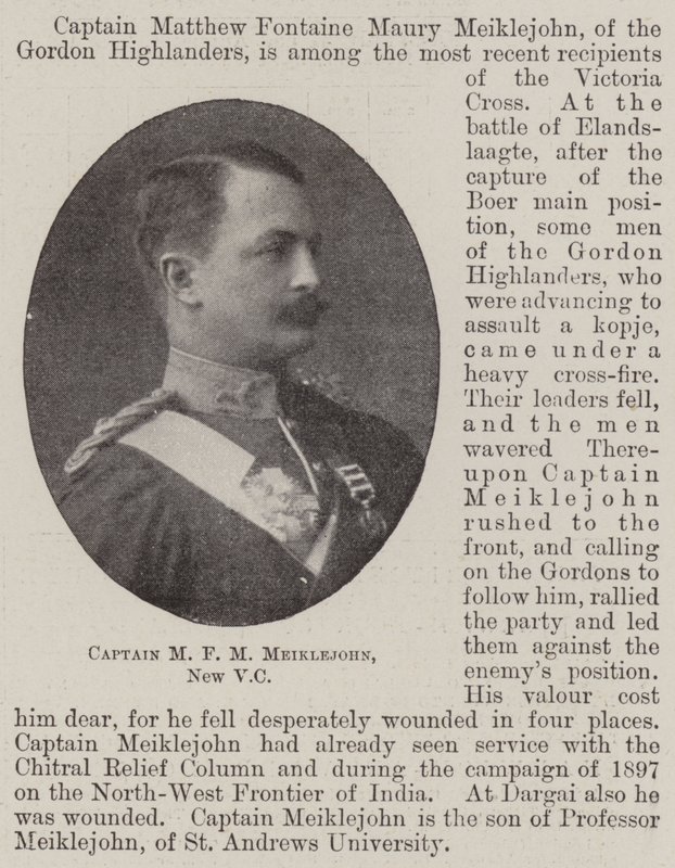 Kapten M F M Meiklejohn, Ny VC av English Photographer