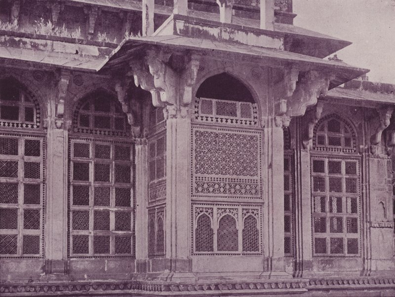 Snidat Fretwork-fönster, Gwalior av English Photographer