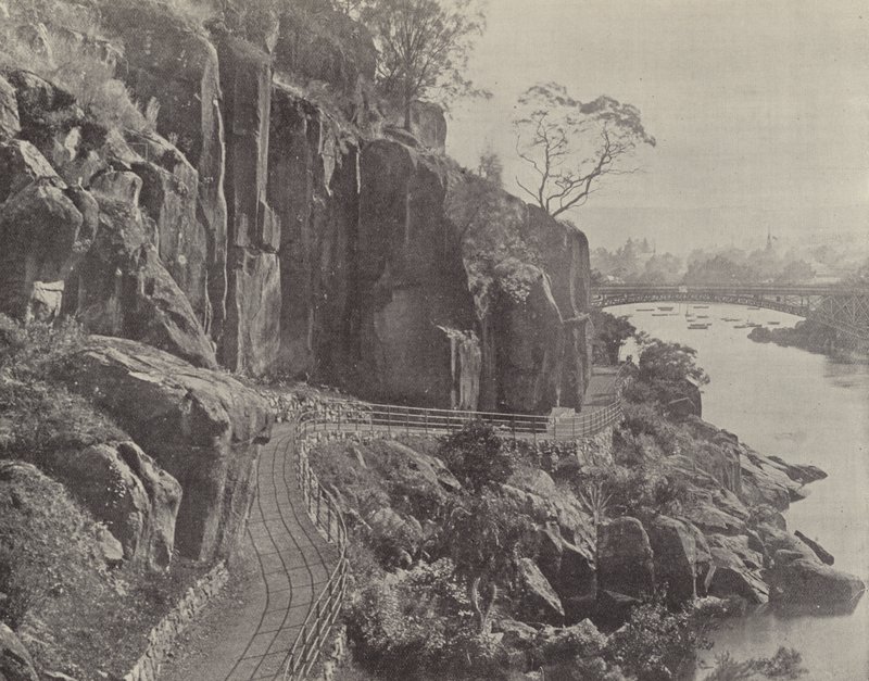 Cataract Gorge, som visar kataraktbron av English Photographer