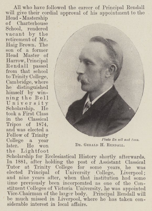 Dr Gerald H Rendall av English Photographer