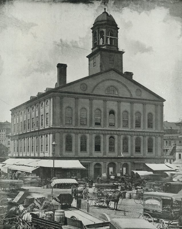 Faneuil Hall, Boston (s/v foto) av English Photographer