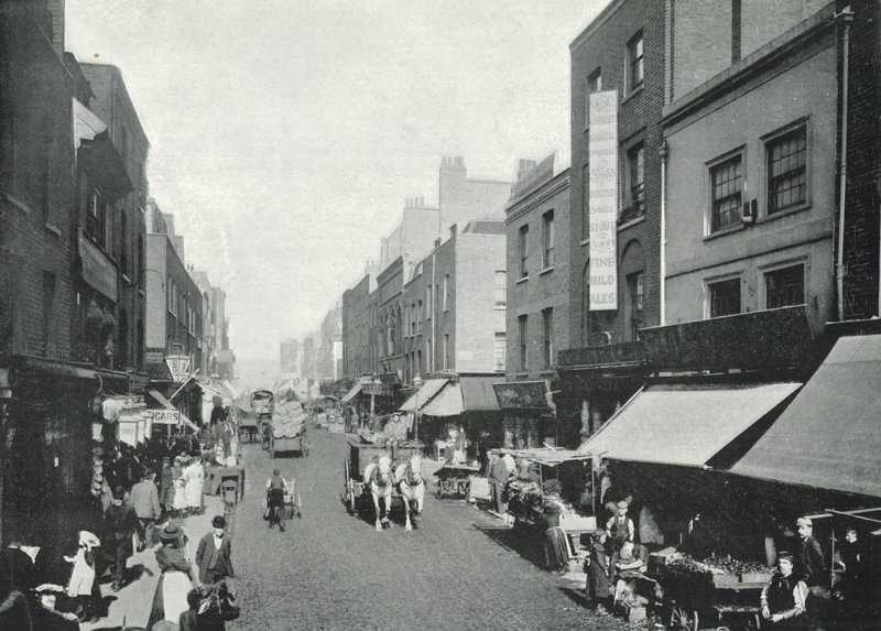 Hoxton, Pitfield Street (s/v foto) av English Photographer
