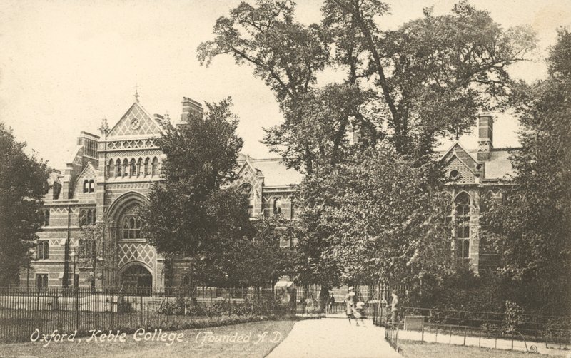 Keble College, Oxford (s/v foto) av English Photographer